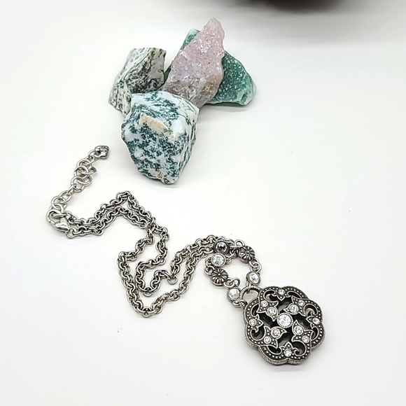 Brighton "PACIFIC HEIGHTS" Detailed Crystal Marcasite Reversible Pendant! 👑 - Picture 7 of 11